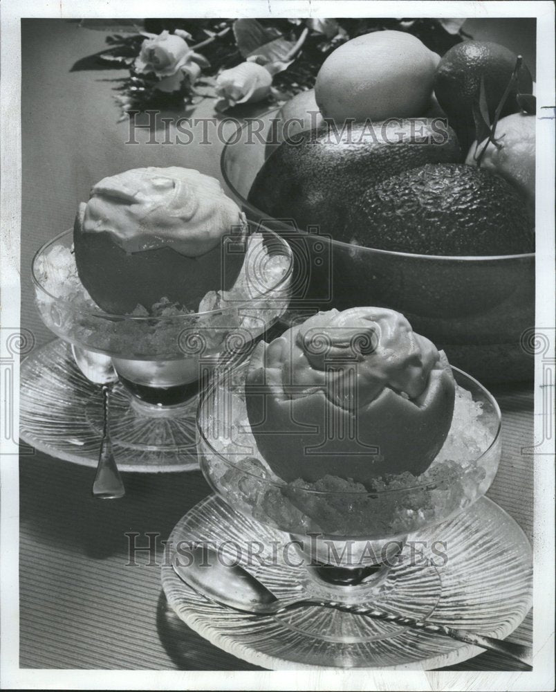 1975 Food Orange Cups Avocado Whip Dessert - Historic Images