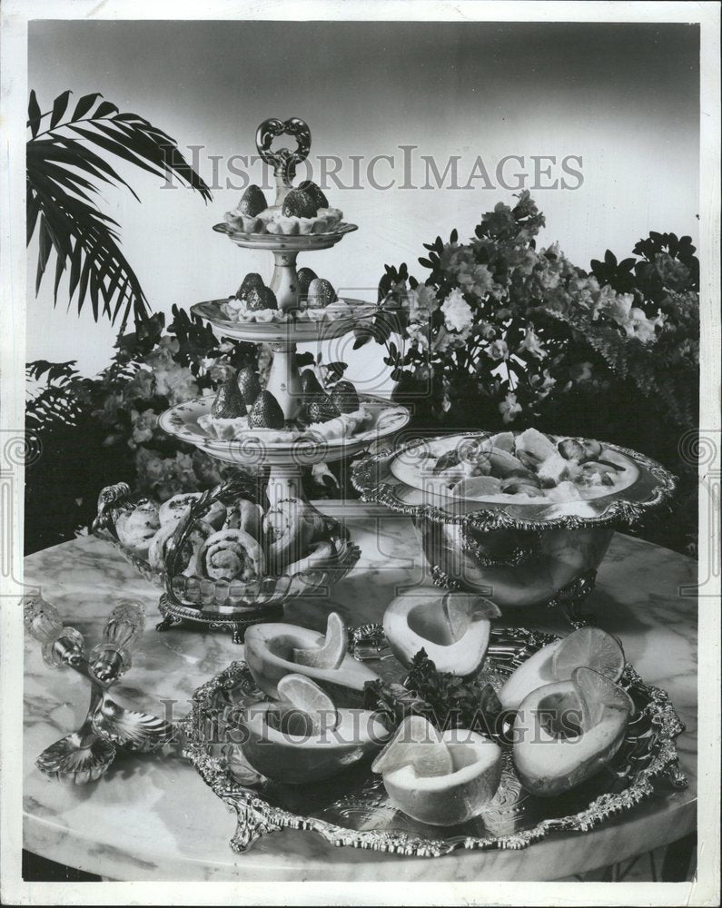 Seafood Cream Avacado Pinwheels Tartlets - Historic Images