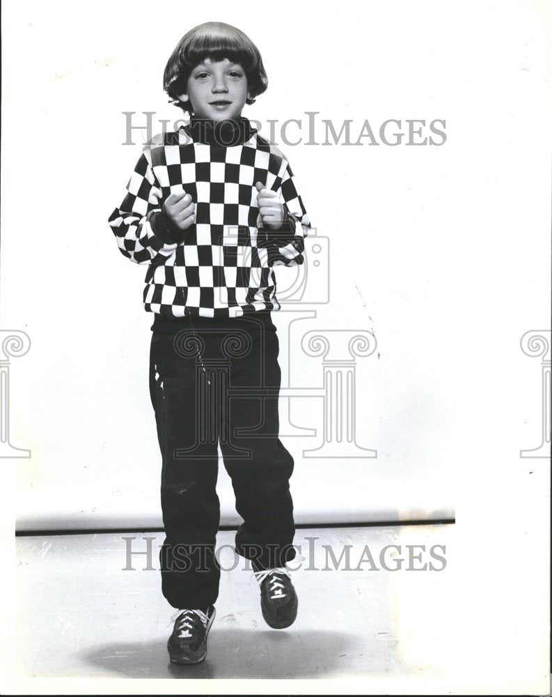 1983 Child in Gym Class Fashion - Historic Images