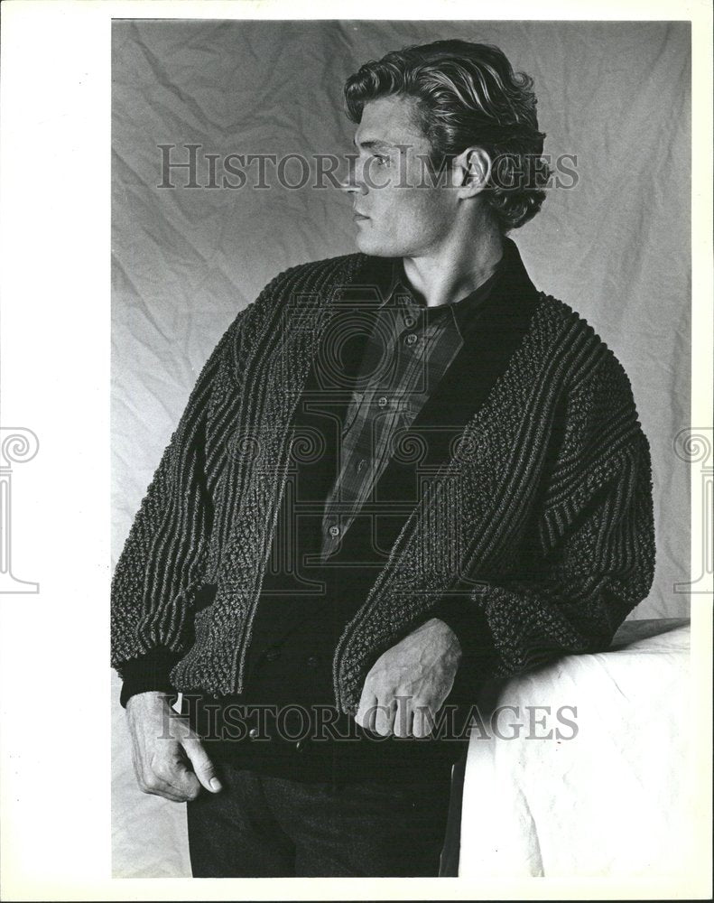 1987 Man Poses For Picture in Fashion-Historic Images