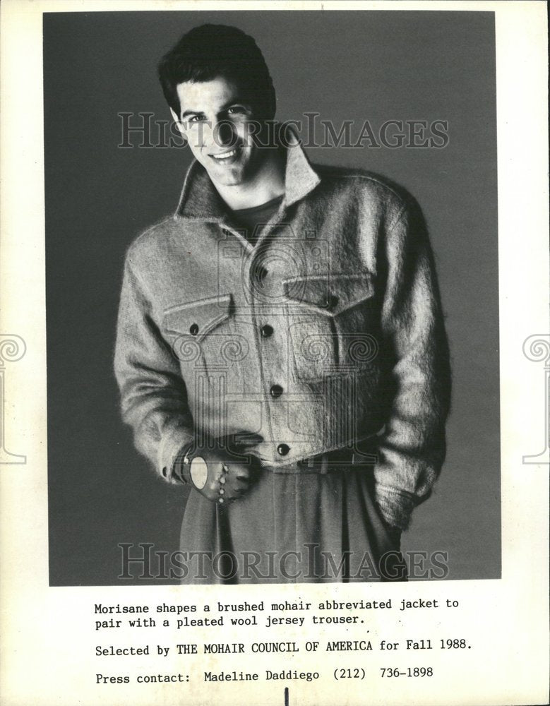 1988 Press Photo Morisane Models Jacket - RRV56861 - Historic Images