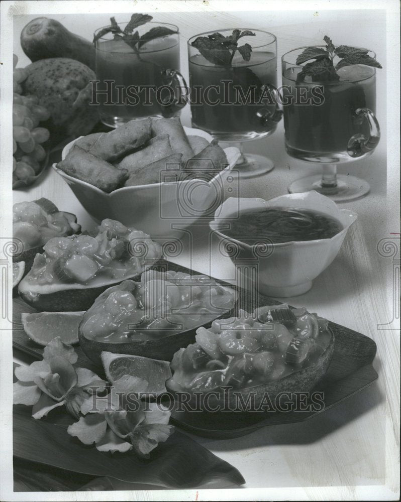 1970 Avocado Shrimp Boats/Fruit/Cooking - Historic Images