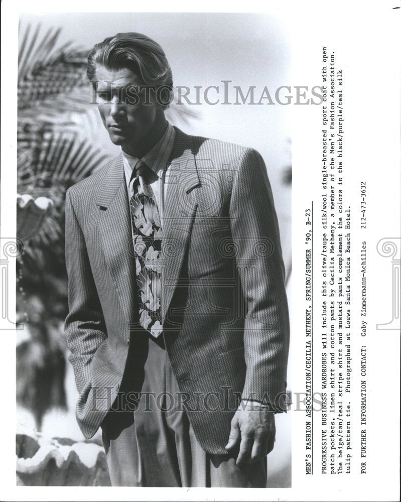 1990 Press Photo Men&#39;s Fashions Cecilia Metheny - RRV57077 - Historic Images