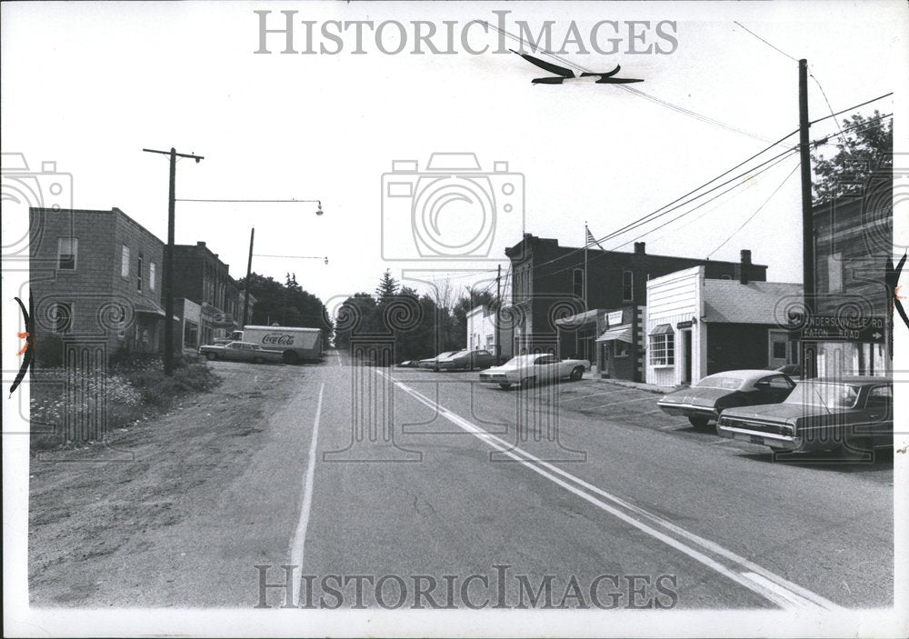 1969 Press Photo Davisburg Michigan City Street View - RRV57165 - Historic Images