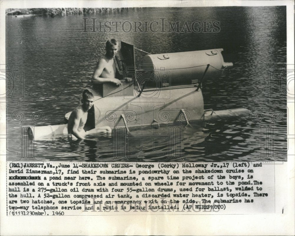 1960, Submarine Pond Project Students - RRV57699 - Historic Images