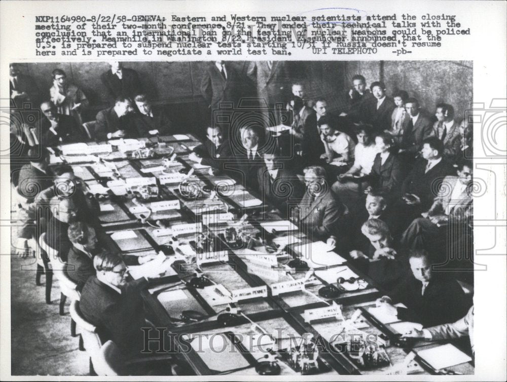 1958 Nuclear Scientists Conference Geneva - Historic Images