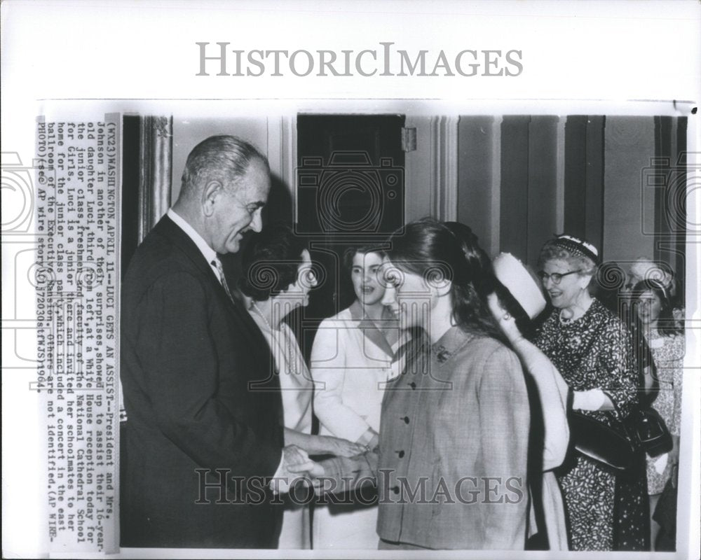 1964 Press Photo President Mrs Johnson Luci Daughter - RRV58335 - Historic Images