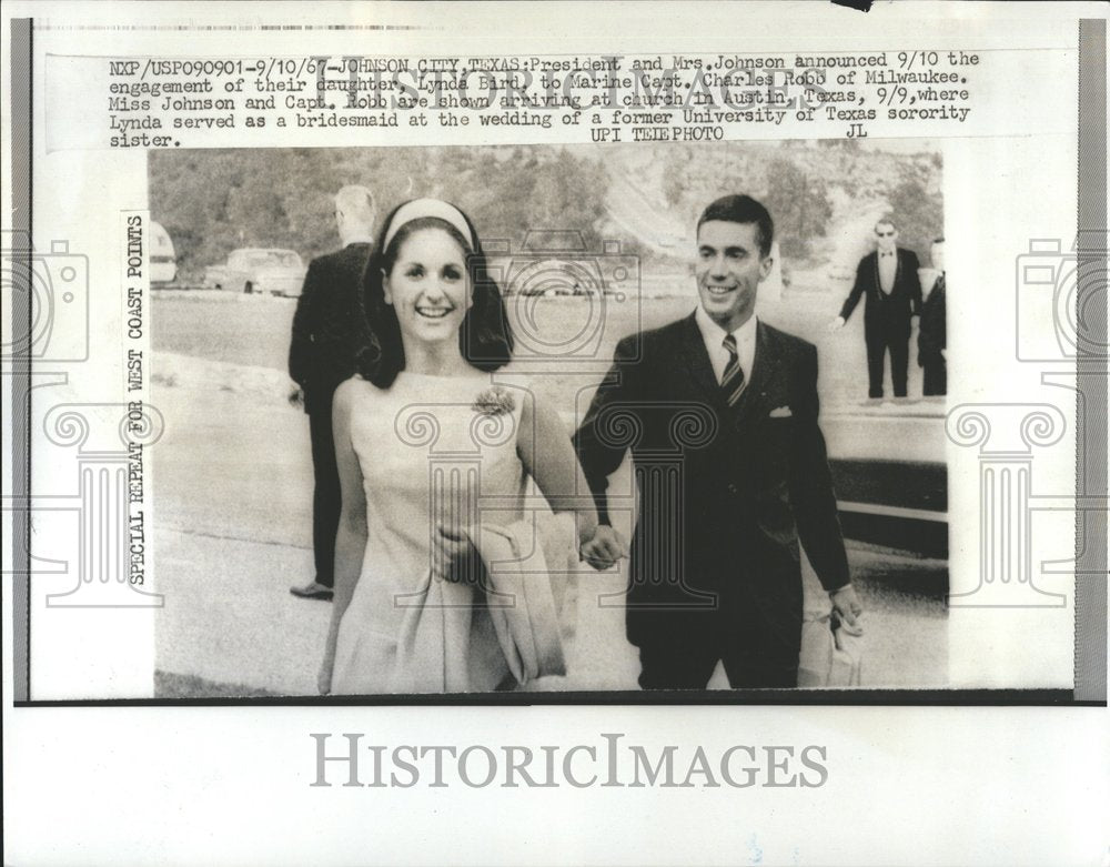 1967 Lynda Bird Announcing Engagement - Historic Images