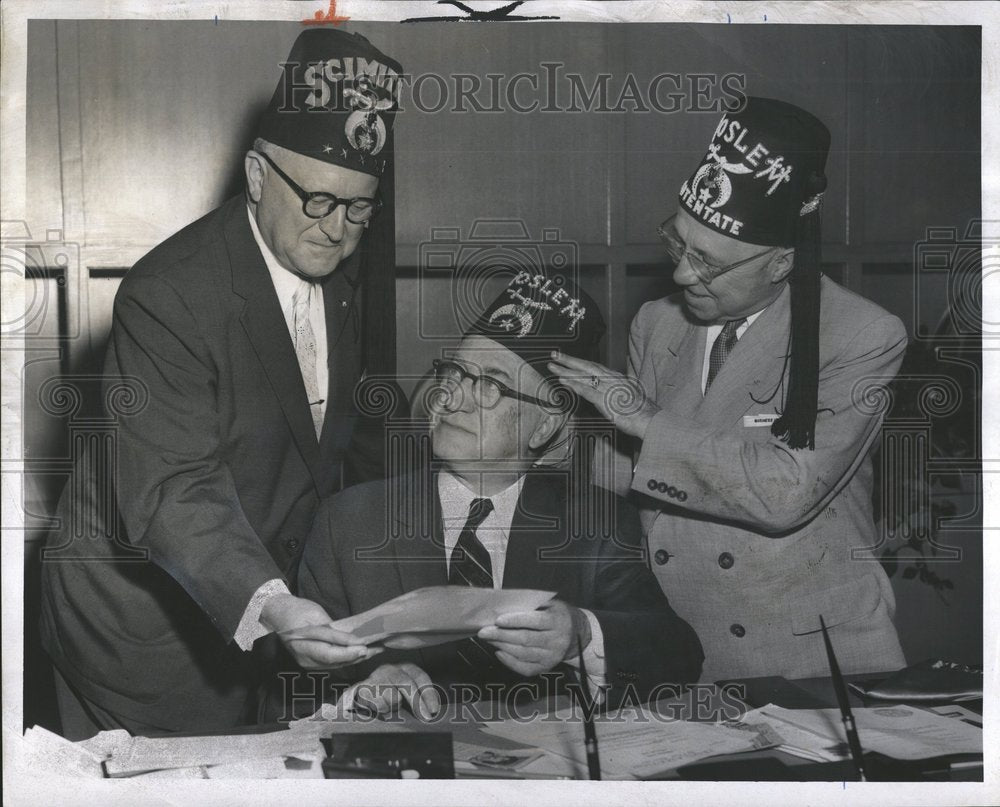 1976 Press Photo Walter Guy Mayor Cobo Joseph Davidson - RRV58613 - Historic Images