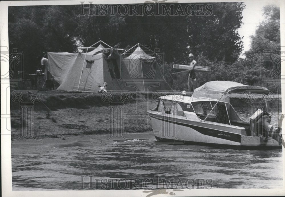 1967 Camping Gull Island Family Boat Water - Historic Images