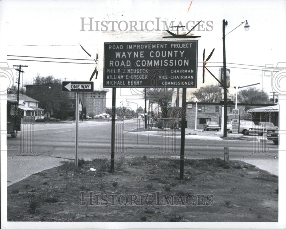 1969 Road Improvement Project Wayne County - Historic Images