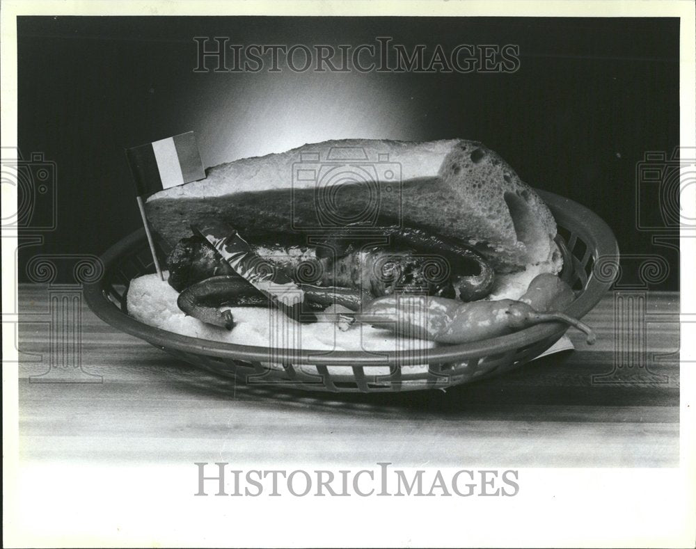 1988 Italian sausage food primavera Bruno - Historic Images