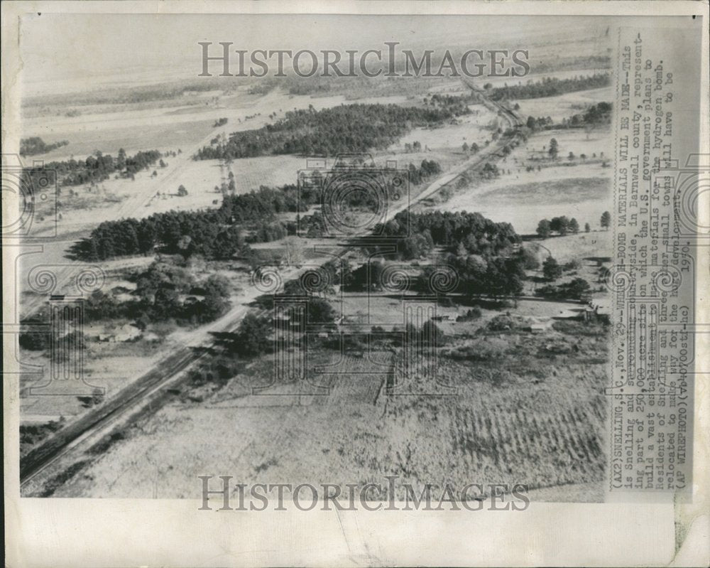 1950 Press Photo Bomb material Barnwell county site US - Historic Images