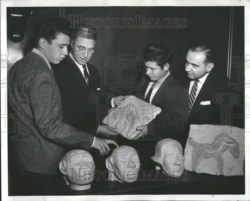 1958 Chicago Public School Science Fair man - Historic Images