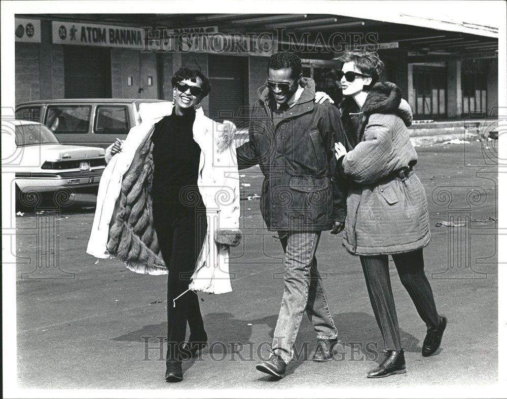 1991 Microfiber Fox Fur Parka Nubuck Anorak - Historic Images