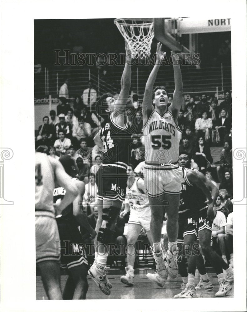 1991 Press Photo Kevin Rankin Northwestern Michigan - Historic Images