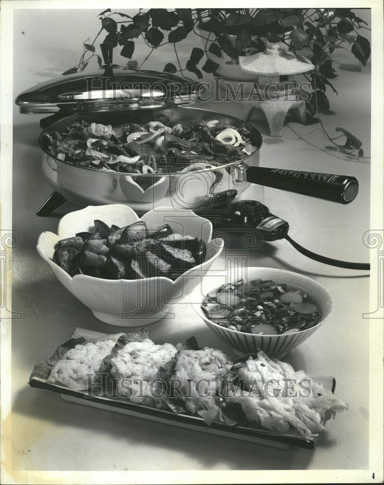 1972 Chinese menu buffet style courses - Historic Images