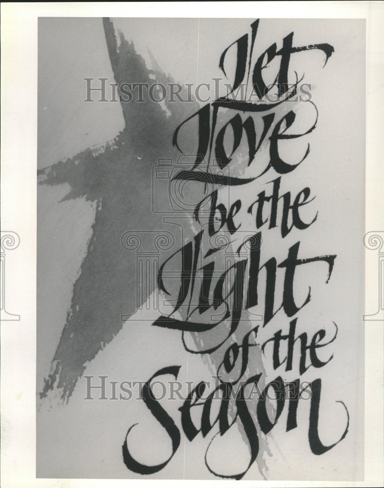 1989 Christmas Card Greeting American Heart - Historic Images