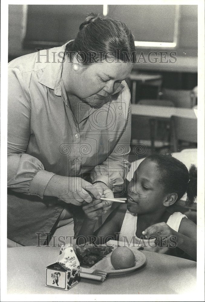 1980, Teacher Andire Johnson Lara Booker - RRV60257 - Historic Images