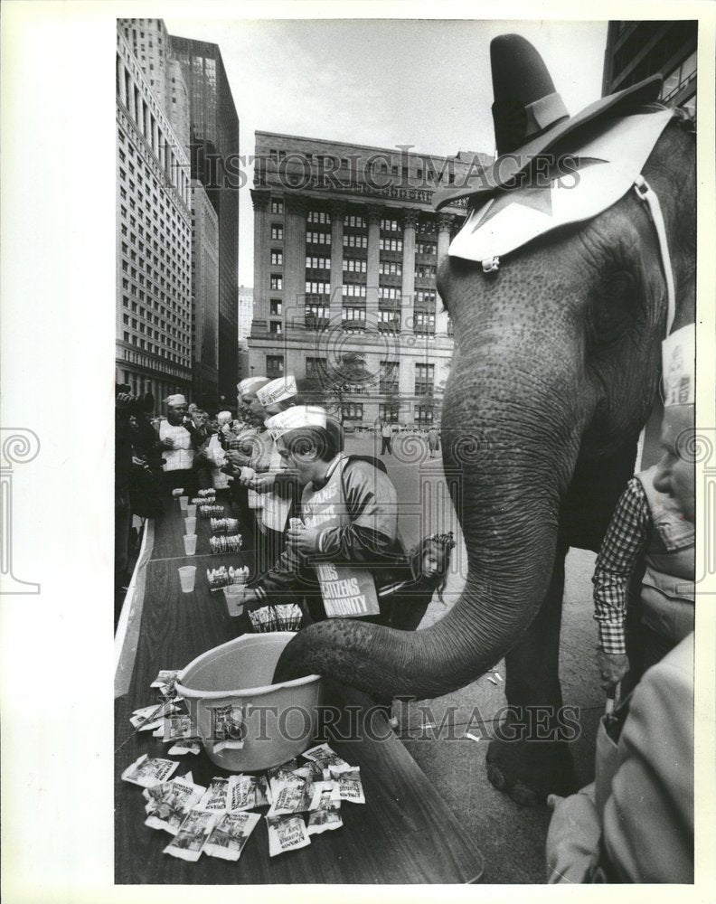 1984 Peanut Eating Contest Daley Plaza - Historic Images