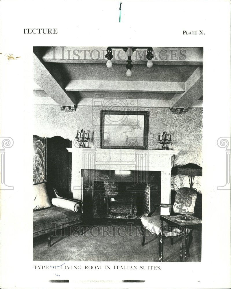 1977, Churchill Fireplace Italian Suites - RRV60397 - Historic Images