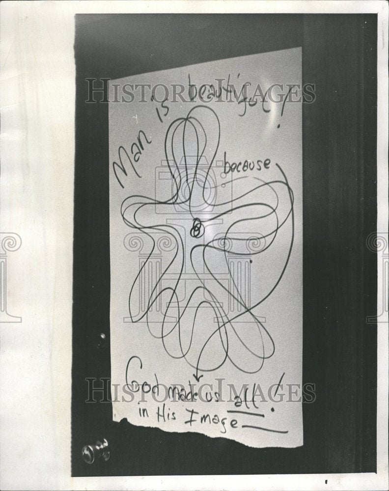 1967 Garfield ecumenism Office Door Sketch-Historic Images