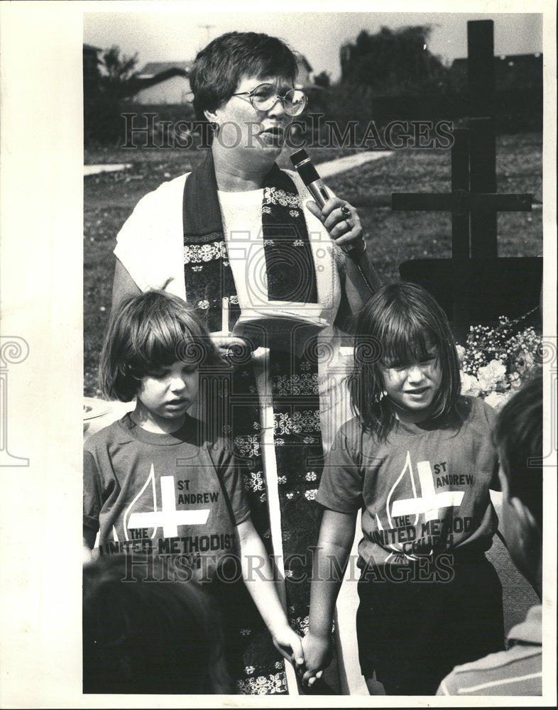 1987 Press Photo Andrew united Methodist Church Carol - RRV60767 - Historic Images