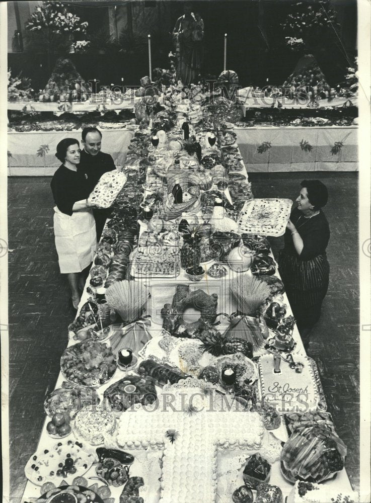 1966 Press Photo Santa Maria Addolorate St Joseph food - RRV60777 - Historic Images