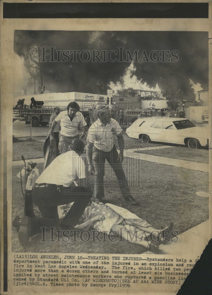 1976 Department Paramedic Explosion Help - Historic Images