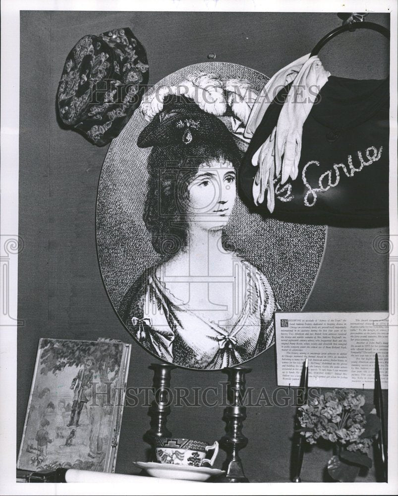 1962 Sarah Siddons Society exhibit actress - Historic Images