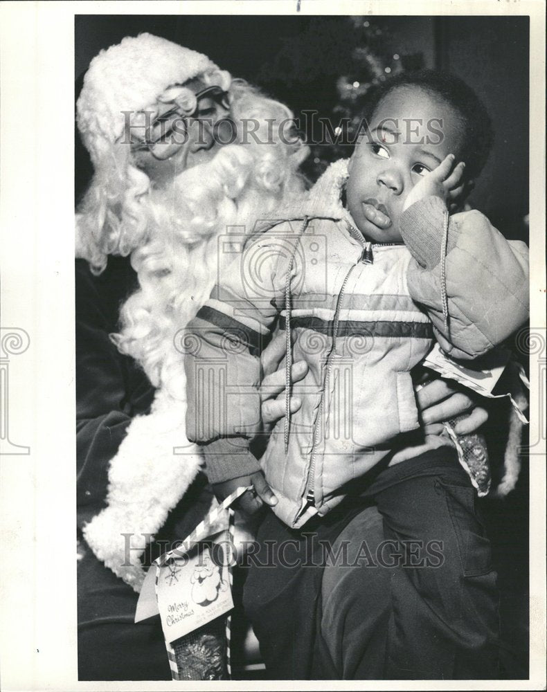1986 Steven Argudin bored bit Santa Claus - Historic Images
