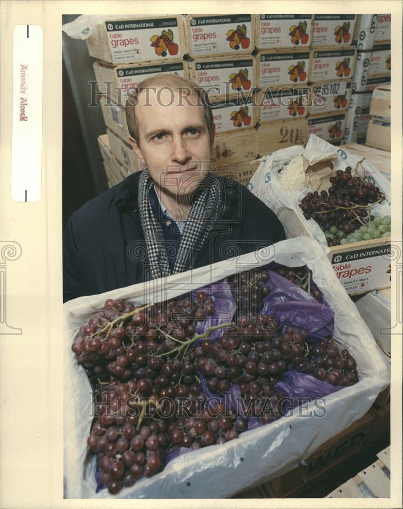 1989 Chilean grapes Strube Celery Vegetable - Historic Images