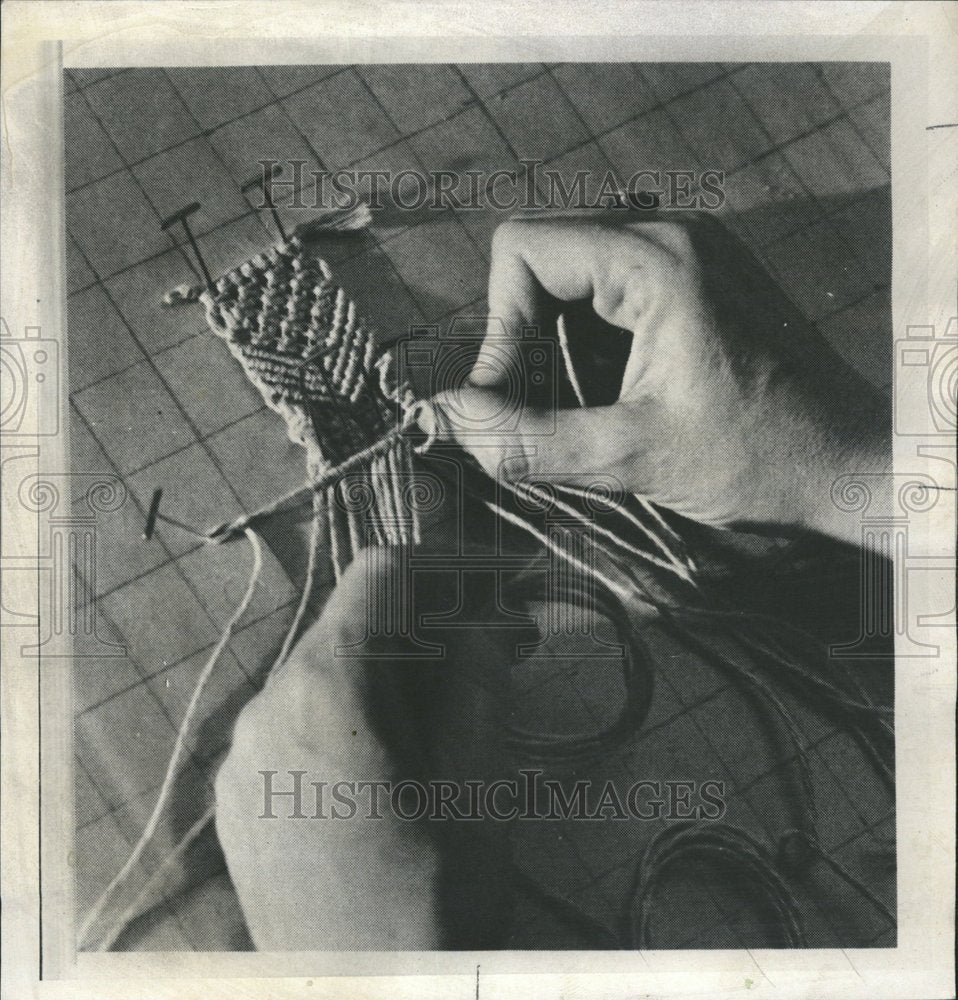 1970 Press Photo Macrame hand-knotting craft Phillips - RRV62047 - Historic Images