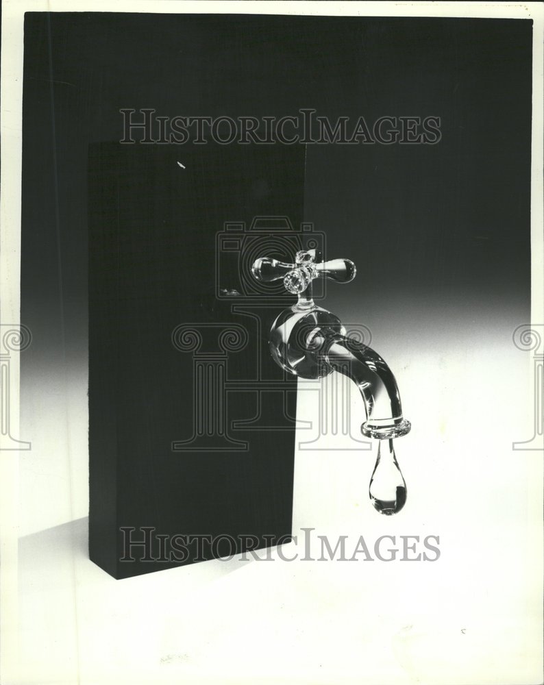 1981 Press Photo Crystal Faucets Wallmounting - RRV62347 - Historic Images