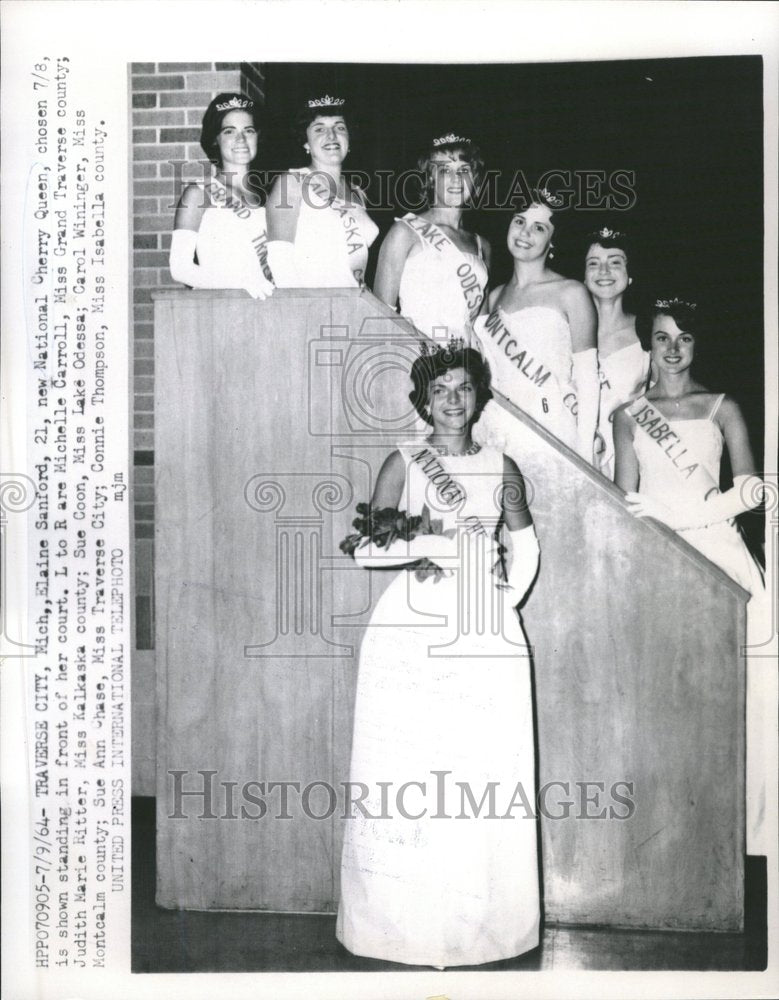 1964 Press Photo National Cherry Queen Elaine Sanford - RRV62687 - Historic Images