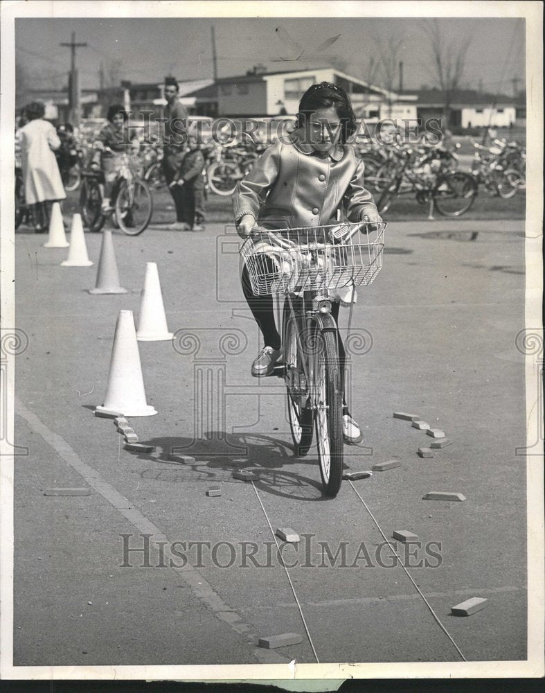 1962 Press Photo Ileen Brown Bicycle Safety Emma Melzer - RRV62905 - Historic Images