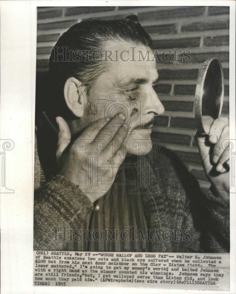 1965 Press Photo Walter E Johnson won and lost bet - RRV63157 - Historic Images