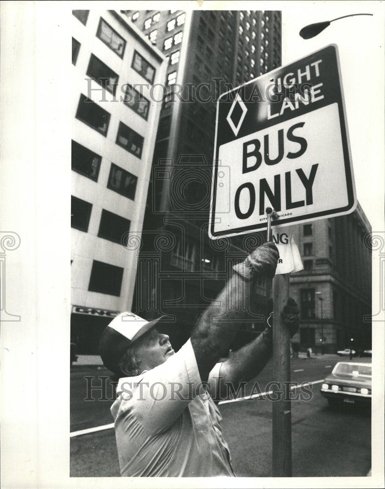 1985 Chicago Mike Fedrico Bus Route Signs - Historic Images