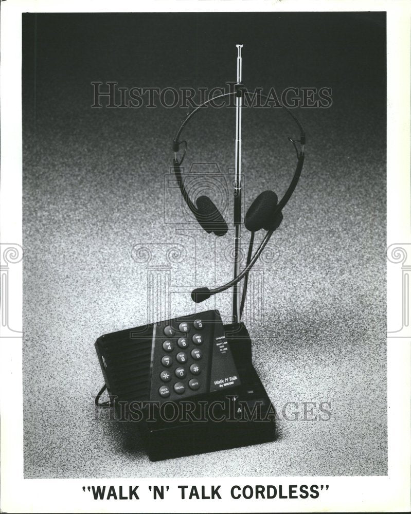 1990 Press Photo Wicom's cordless Walk-n-Talk telephone - Historic Images