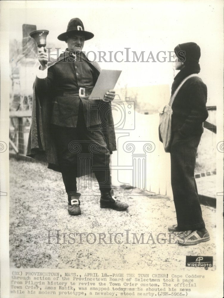 Town Crier Amos Kubik Cape Cod Pilgrim-Historic Images