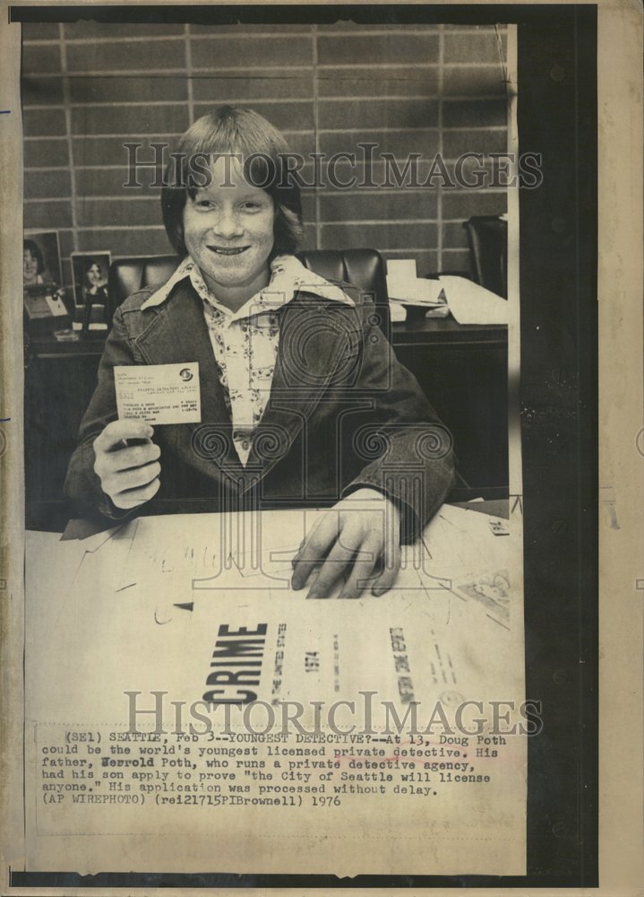 1967 Doug Poth Youngest Detective - Historic Images