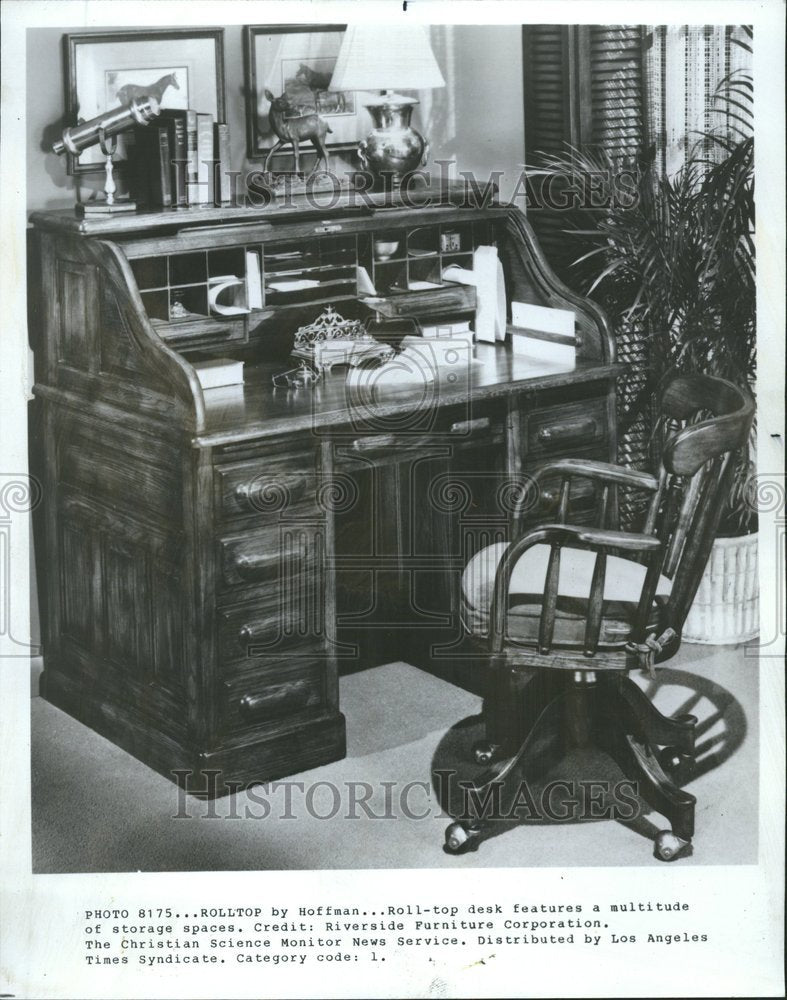 1983 Press Photo rolltop desk Riverside reproduction - RRV64133- Historic Images