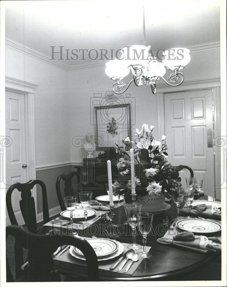 1990 Dining Room Wynstone North Barrington - Historic Images