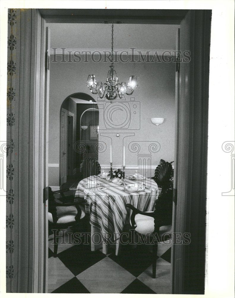 1987 Press Photo DIning Room Luxury Condo Galena IL - RRV64157 - Historic Images