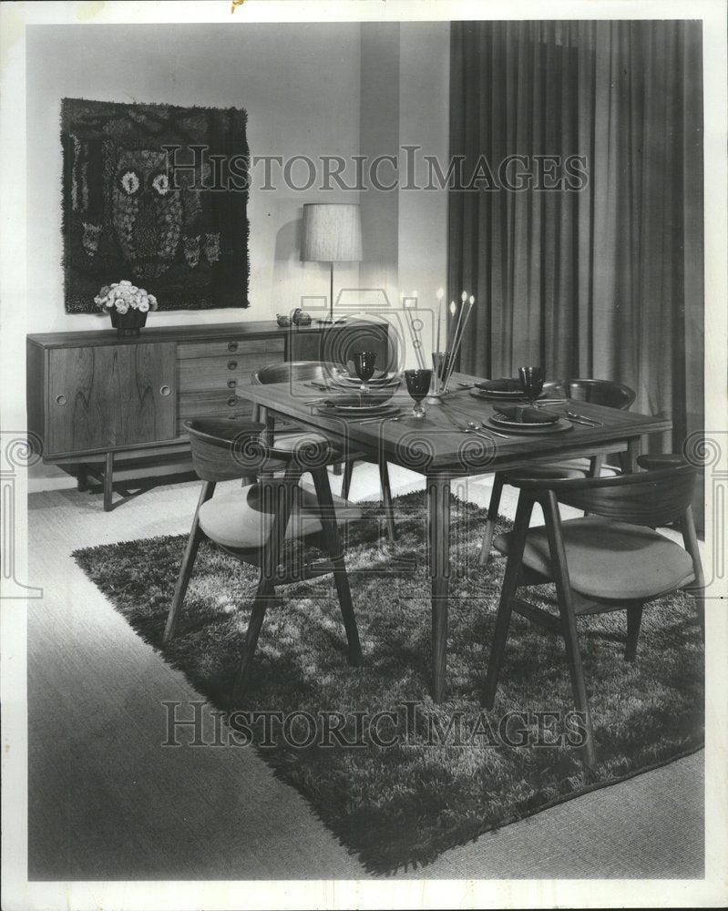 1967 Press Photo dining corner living room charming - RRV64183 - Historic Images