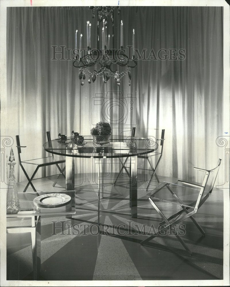 1965, lucite stainless steel furniture - RRV64187 - Historic Images