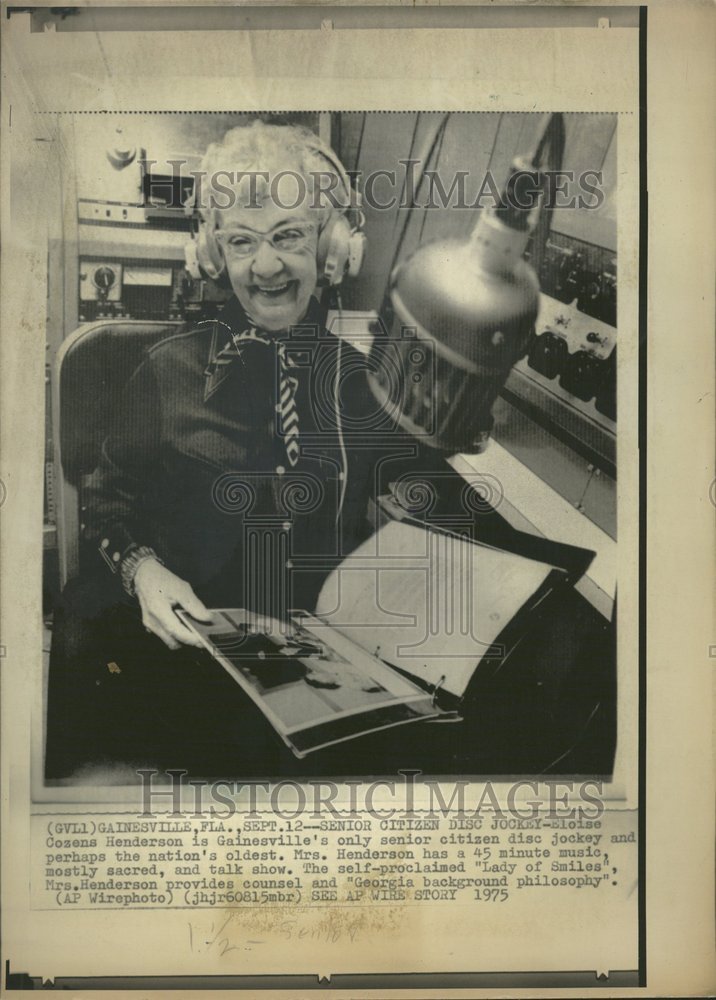 1975 Eloise Henderson Senior Disc Jockey-Historic Images