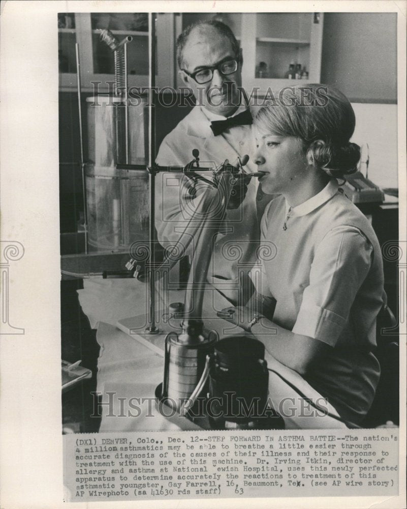 1963 Irving Itkin Perfects Asthma Treatment - Historic Images