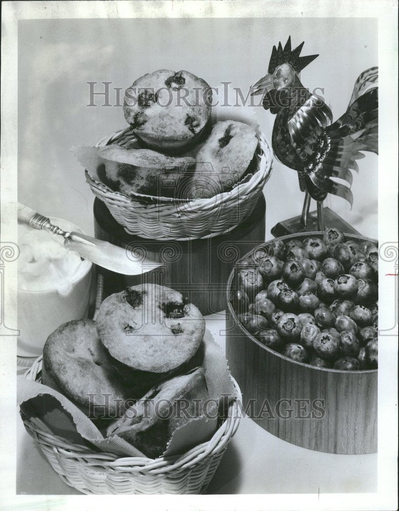 1969 Press Photo Blueberry Cheese Muffins - RRV64695 - Historic Images