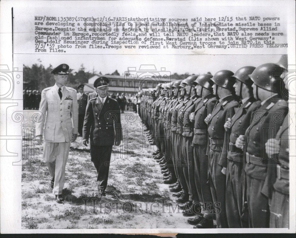 1961, Paris Europe NATO Geeneral Louis Power - RRV65453 - Historic Images